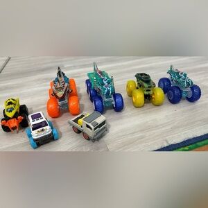 Hot Wheels Monster Trucks Bundle Lot – 7 Diecast Cars Assorted Styles Colors